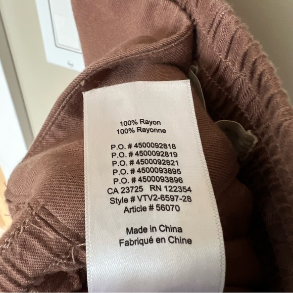 Aritzia Azure Skies Los Feliz Wide Leg Culotte Pants Joggers Clay XS - Picture 10 of 11